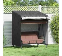 Wicterencia Housse de protection pour balancelle - 135 x 100 x 165 cm - Noir - Oxford 420D - Pour jardin, terrasse, protection contre les intempéries - Avec fermeture à bouton-pression, protection UV