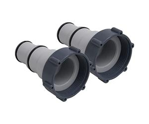 Wicterencia Lot de 2 adaptateurs pour tuyau de piscine en plastique gris de 32/38 mm de diamètre, 92 mm de long, convient aux pompes filtrantes, Intex, Bestway Pools, entretien de l'eau, nettoyage