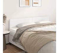 Wicterencia Tête de lit blanche - 160 x 5 x 78/88 cm - En cuir synthétique - Réglable en hauteur avec pieds en bois stables - Convient pour chambre à coucher - Accessoires de montage inclus - Dossier