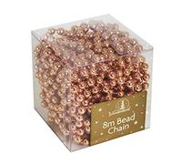 Widdle Gifts Ltd de Noël 8 Metre Perle Guirlande Arbre Decoration de Salle - Or Rose