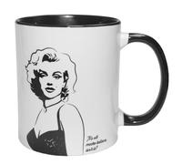 Widdle Gifts Mug Marilyn Monroe noir et blanc 325 ml Icône Cadeau pour elle/lui