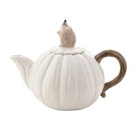 Widdop and Co. - Country Living - Théière en céramique blanche émaillée hérisson. Décoration de maison idéale pour le thé, le café, les dîners et les fêtes de cuisine + pour les amoureux des animaux