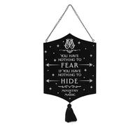 Widdop and Co Harry Potter Dark Arts Glow In The Dark Wooden Plaque - Ministry Of Magic