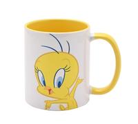 Widdop and Co Looney Tunes Tweety Pie Tasse en céramique jaune (320 ml) | Produit officiel Warner Bros | Cadeau amusant pour adultes et enfants | Tasse à thé, café et boissons chaudes