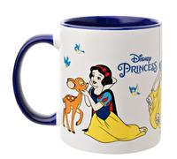 Widdop and Co. - Mug Blanche-Neige Disney (325 ml) | Tasse en grès émaillé bleu marine/blanc avec icônes et méchants - Produit sous licence officielle Disney