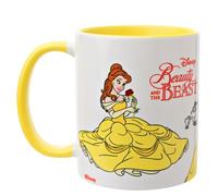Widdop and Co. - Mug Disney La Belle et la Bête - Thé jaune/blanc | Tasse à café en grès émaillé Belle et Bête - Produit sous licence officielle Disney (325 ml)