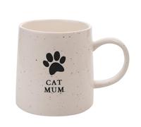 Widdop Best of Breed Tasse en céramique avec empreintes de pattes de chat - Blanc - Tasse à café, thé, boissons chaudes - Environ 350 ml - Cadeau pour maman, elle, anniversaire, fête des mères