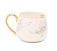 Widdop & Co Tasse à thé en porcelaine Peter Pan Disney avec clochette, détails dorés et illustrations esquissées