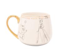 Widdop & Co Tasse à thé Frozen Disney en porcelaine avec détails dorés - La Reine des Neiges