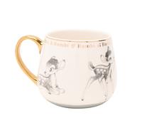 WIDDOP & CO Tasse Bambi Disney en Porcelaine de Chine avec Illustrations et Détails Dorés