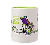 Widdop and Co. - Disney Buzz l'Éclair - Toy Story - Tasse en grès émaillé vert/blanc - Produit sous licence officielle Disney (325 ml).