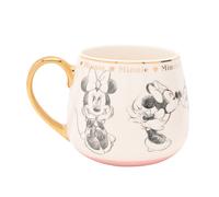 WIDDOP & CO Tasse Minnie Disney en Porcelaine avec Illustrations Esquissées et Détails Dorés