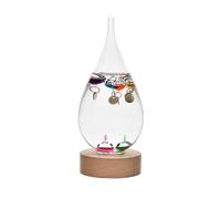 Widdop Thermomètre de Galilée sur support en bois Motif goutte