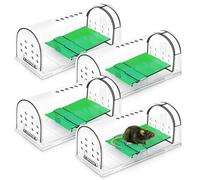 WideSmart Piège à Souris vivantes Set de 2, Piège À Souris Réutilisable pour Rongeurs,Piège Fouine Capture des Rats avec des Trous d'air,Capteur Rapide & Efficace,libération sans Contact