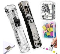 WiDream Set d’Agrafes Réutilisables, Ag-rafeuse Créative sans Agrafe, A-grafeuse Nomade pour Papiers, Agrafeuse pour École et Bureau, Agrafeuse Portable avec Clips, Agrafeuse pour École et Bureau