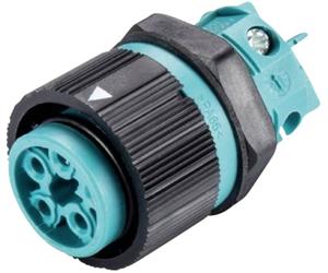 Wieland Electric 46.051.5053.6 Cosse cylindrique mâle embase femelle Nombre total de pôles: 4 + PE Série (connecteur rond): RST® MINI 1 pc(s)