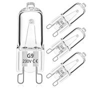 Wieyily Ampoule de Four G9 40W 300 Degrés, 230V Blanc Chaud 2700K, Ampoule Halogène G9 Dimmable pour AEG/Neff/Zanussi/Smeg/Bosch Four, Micro-ondes, Lampes de Table, Lot de 4