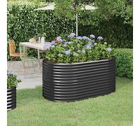 WIFESE Jardinière Acier Enduit de Poudre Jardiniere Exterieur Grande Taille Jardiniere Balcon Jardiniere sur Pieds Carré Potager Rectangulaire 152x80x68 cm Anthracite Potager Balcon