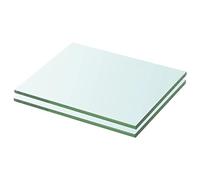 WIFESE Panneaux d'Étagère 2 Pcs Verre Trempé Transparent 20x20 cm Épaisseur 8 mm Étagère de Maison Magasin Tablette Salle de Bain Chambre à Coucher Autres Accessoires de Salon Étagère de Douche