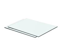 WIFESE Panneaux d'Étagère 2 Pcs Verre Trempé Transparent 40x25 cm Épaisseur 8 mm Étagère de Maison Magasin Tablette Salle de Bain Chambre à Coucher Autres Accessoires de Salon Étagère de Douche