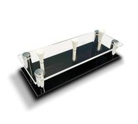 Wiffe 2 de vitrine Transparent - Support en Acrylique et en Bois pour de Sport avec Base en Bois Massif pour collectionneurs et