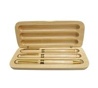 Wiffe Coffret cadeau en bois avec stylo plume rempli de piston en bois | Stylo à bille en bois rempli de piston en bois avec pointe en métal pour hommes, femmes, étudiants