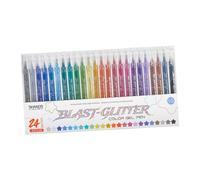 Wiffe Ensemble de stylos gel à paillettes, 24 colors | Stylos de couleur lisse de 1, 0 Mm pour le dessin, les pages de planificateur, le lettrage créatif, les points forts