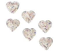 Wiffe Lot de 6 autocollants en forme de cœur en cristal pour voiture