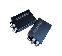 Wiffe Paire d ' Extensions coaxiales de caméra à boîtier métallique avec | Boîtier en métal avec deux connecteurs coaxiaux pour liaisons vidéo Ethernet et oreilles de