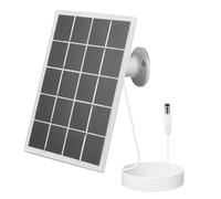 Wiffe Panneau solaire pour caméra de sécurité à batterie rechargeable | Étanche pour appareil photo avec montage réglable, 5,5 mm 3,5 mm, panneau solaire rechargeable, support mural