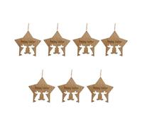 Wiffe Pièces Lapins Creux Suspendus Ornement Pendentif étoile en Bois décoration de joyeuses pâques pour la Maison en Classe ou Les devantures de magasins Panneaux en Bois de pâques