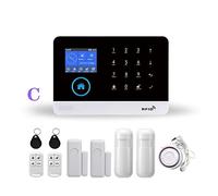 WiFi GSM Système d'alarme de sécurité Autonome Smart Home Home Wireless Home avec Sirène Strobe extérieur/intérieur Smart Life Smart Life TUYA Télécommande(L)