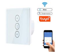 WiFi Interrupteur Volet Roulant Connecté, mural tactile compatible Alexa (vocale/distance), nécessite ligne neutre