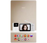 WiFi pour sonnette vidéo avec moniteur de 4 3 pouces et vision nocturne | Pour sonnette vidéo Wi-Fi, fonction interphone, caméra de vision nocturne, pour judas de porte intelligent