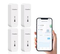 WiFi Thermometre Hygrometre Interieur, Tuya Thermomètre Intérieur Application Intelligente et Enregistrement de Données, Chambre bébé Hygrometre Termometre Maison (4 Pack)
