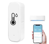 WiFi Thermomètre Hygromètre Numérique Smart l'application Smart Life/Tuya | Mini Capteur Numérique de Température d’Humidité Intérieure, Compatible avec Google Home Alexa, Sous Sol en Serre