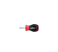 Petit tournevis plat Stubby, manche bi-matière - Lame fendue - 6.5x25 - 26966 WIHA