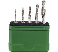 Wiha 28026 Set de tarauds combinés 5 pièces métrique M3, M4, M5, M6, M8 coupe à droite DIN 3126 HSS 1 pc(s)