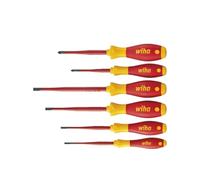Wiha 3201 SF ZK6 Jeu de 6 tournevis à fente/Podriziv SoftFinish electric slimFix slimFix