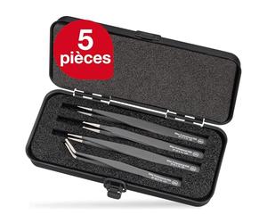 Wiha 32349 Ensemble de Pincettes SMD ZP 99 0 14 002 Professional ESD Cod. ZP99014002, Cranberry