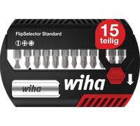 WIHA 39049 - Kit d'embouts FlipSelector, 15 pièces, 25 mm, clip de ceinture