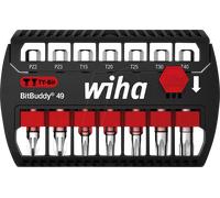 WIHA 42118 - Jeu d'embouts BitBuddy, assortiment de 7 pièces, 49 mm, embout T