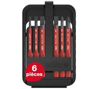 Wiha VDE Lots de lames de rechange 6 pièces vis à fente, cruciforme Phillips