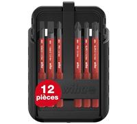 Wiha Lots de lames de rechange slimBit VDE 12 pièces, fente, plus/moins, Pozidriv, Phillips, TORX