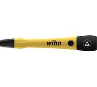 Wiha Manche de tournevis 43709, antistatique (ESD) pour électronique et mécanique, Rouge/Jaune 4 mm