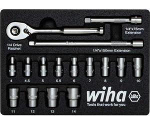 Wiha 44683 Steckschlüsseleinsatz-Set 1/4 197 mm (44683)