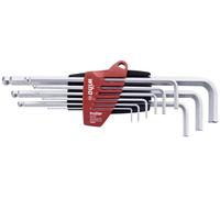 Wiha Wiha Jeu de clés mâles en étui ProStar Six pans à tête sphérique 9 pcs, chromées mat (07185) Quantité:1