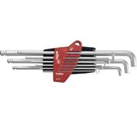Wiha 6 pans intérieurs Jeu de clés mâles coudées 1.5 mm, 2 mm, 2.5 mm, 3 mm, 4 mm, 5 mm, 6 mm, 8 mm, 10 mm 9 pièces