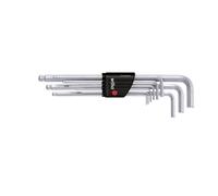 Wiha Wiha Jeu de clés mâles en étui Compact Six pans à tête sphérique 9 pcs, chromées mat sous blister (02292) Quantité:1