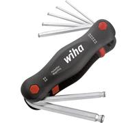 Wiha 6 pans intérieurs Jeu de clés mâles coudées 2 mm, 2.5 mm, 3 mm, 4 mm, 5 mm, 6 mm, 8 mm 7 pièces